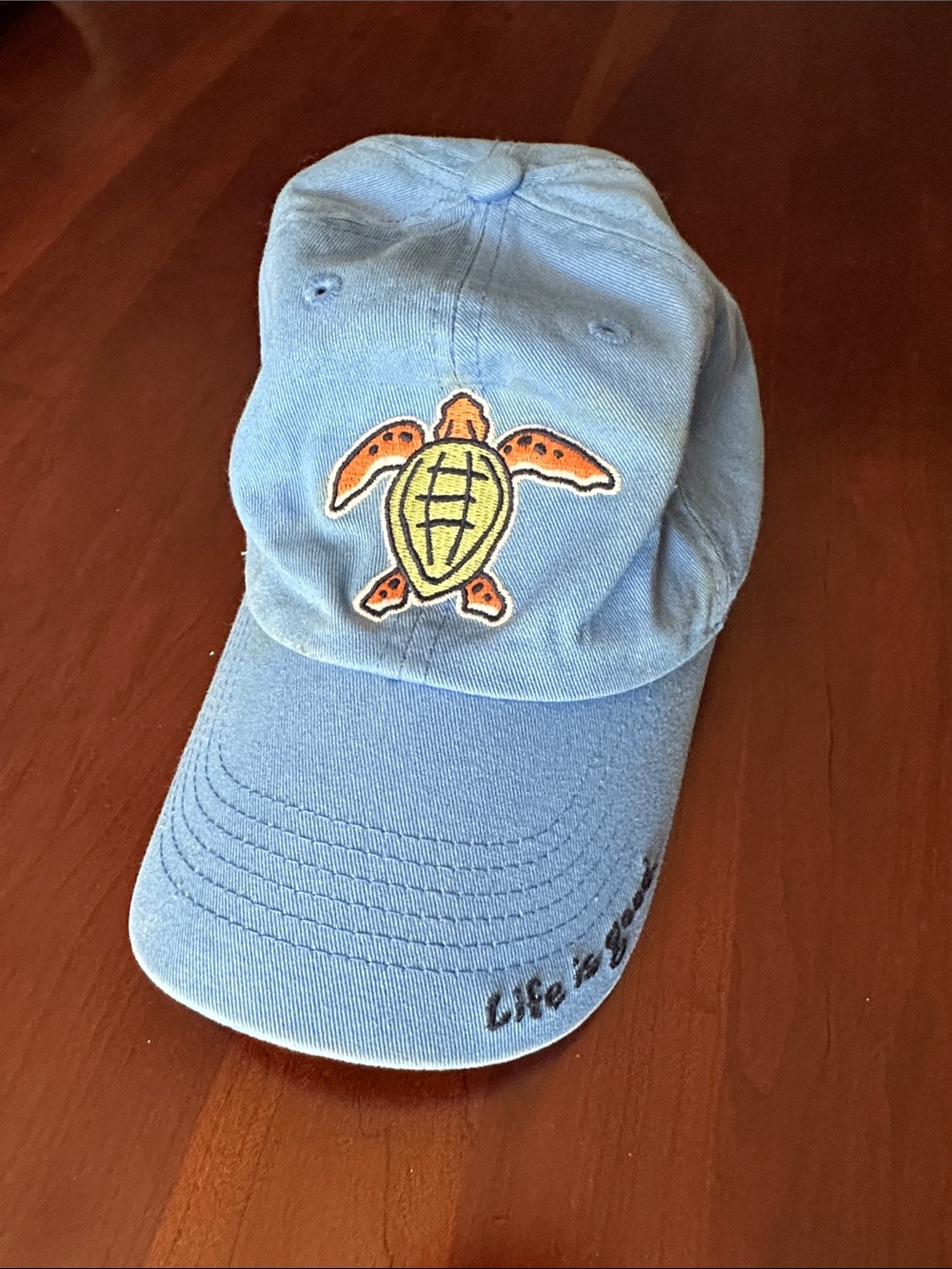 Life Is Good Light Blue Turtle Cap